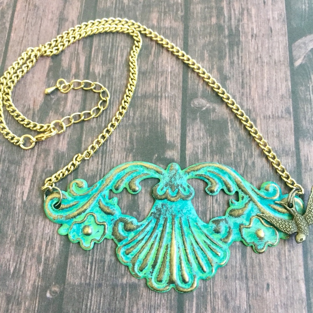 Repurposed upcycled mixed metals necklace